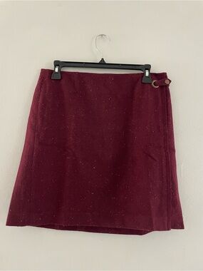 Banana Republic Factory Deep Burgundy Wool Blend Skirt